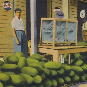 Watermelons For Sale, Trinidad, B. W. I. c1940s. Creator: Unknown