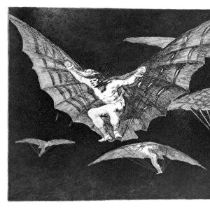 A way of flying, 1819-1823. Artist: Francisco Goya