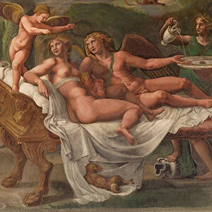 Wedding Feast of Cupid and Psyche, detail. Artist: Romano, Giulio (1499-1546)