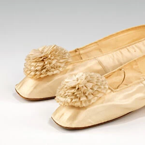 Wedding slippers, American, 1864. Creator: Unknown