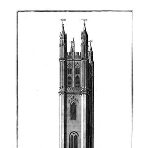 The West Prospect of the Parish Church of St. Michael Cornhill, c1756. Artist: Benjamin Cole