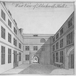West view of courtyard in Blackwell Hall, City of London, 1750