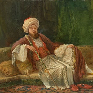 Western Gentleman in Oriental Costume. Creator: British Painter (ca. 1840-45)