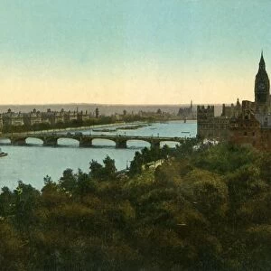 Westminster Bridge, London, c1910. Creator: Unknown