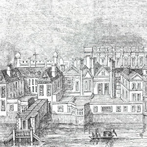 Whitehall, as it appeared before the fire of 1691, 1844. Creator: Unknown