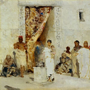 The Widows Mite, 1890s. Artist: Kotarbinsky, Vasilii (Wilhelm) Alexandrovich (1849-1921)