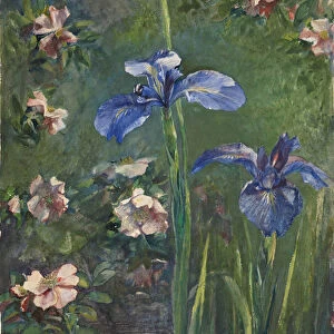 Wild Roses and Irises, 1887. Creator: John La Farge