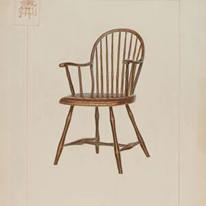 Windsor Bamboo-turned Chair, c. 1937. Creator: Edward L Loper