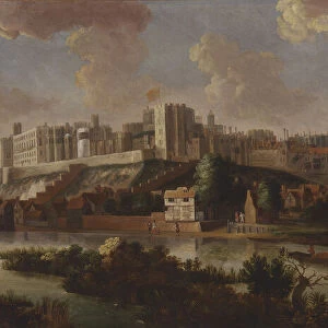 Windsor Castle Seen from the Thames, ca. 1700. Creator: Unknown