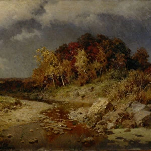 Windy Autumn Day, 1903. Artist: Kiselev, Alexander Alexeyevich (1855-after 1918)