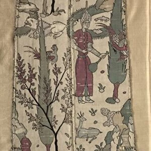 Wine bearers in landscape, from a robe, 1525-1550. Creator: Unknown