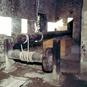Wine-press in a house in Pompeii, Italy