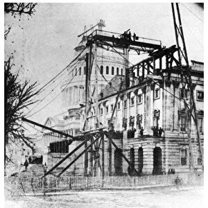One of the wings of the Capitol near completion, Washington DC, USA, c1860 (1955)