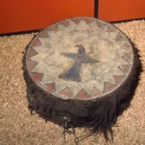 Winnebago Tribe, North American Indian Double headed Drum