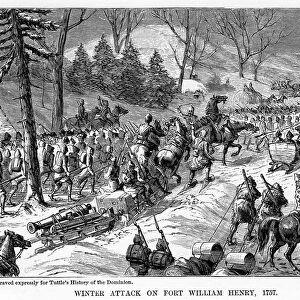 Winter Attack on Fort William Henry, New York State, 1757, (c1877)