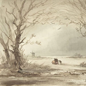 A Winter Landscape, 1854. Creator: Johannes Franciscus Hoppenbrouwers