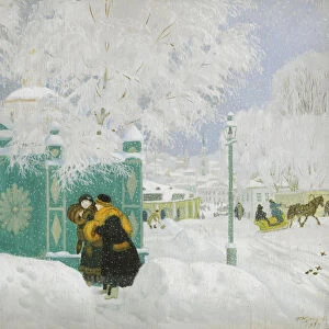 Winter Scene. Artist: Kustodiev, Boris Michaylovich (1878-1927)