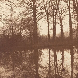 Winter Trees, Reflected in a Pond, 1841-1842. Creator: William Henry Fox Talbot