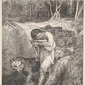 The Wolf-Charmer, 1867. Creator: Henry Marsh