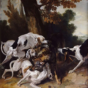 The Wolf Hunt, 1725. Artist: Oudry, Jean-Baptiste (1686-1755)