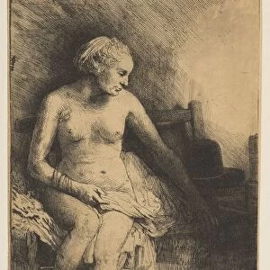 Woman at the Bath with a Hat beside Her, 1658. Creator: Rembrandt Harmensz van Rijn