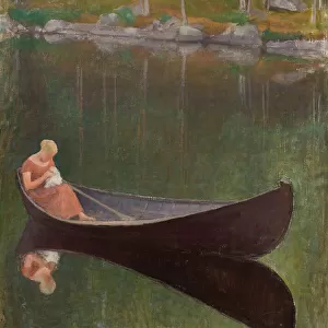 Woman in a Boat, 1924. Creator: Halonen, Pekka (1865-1933)