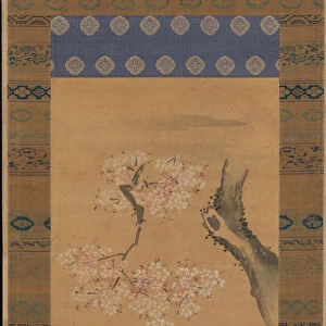 Woman and Child under a Cherry Tree, late 18th-early 19th century. Creator: Utagawa Toyohiro