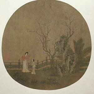 Woman with Female Servant in a Palace Garden, Yuan or early Ming dynasty, late 14th/15th century. Creator: Unknown
