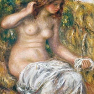 Woman by Spring, 1914. Artist: Renoir, Pierre Auguste (1841-1919)