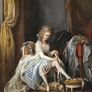 Woman at Her Toilette. Artist: Lafrensen, Niclas (1737-1807)