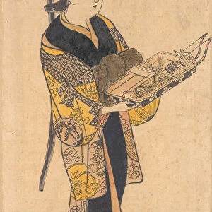 Woman with Toys for the Boys Festival, ca. 1730. ca. 1730. Creator: Okumura Masanobu