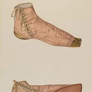 Womans Silk Shoe, c. 1937. Creator: H. Langden Brown