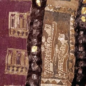 Women at altar, Iranian Fabric on saddle-cover from Scythian Tomb, Pazyryk, c5th century BC