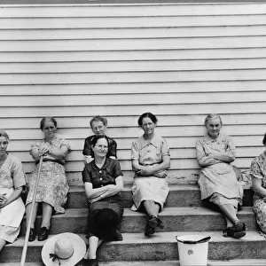 Women assembled at Wheeleys Church near Gordonton, North Carolina, 1939. Creator: Dorothea Lange