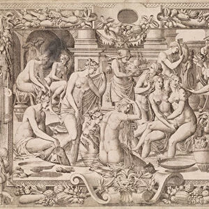 Women Bathing, 1535-55. Creator: Jean Mignon