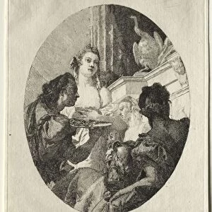 Three Women Presenting Gifts of Marc Anthony to Cleopatra. Creator: Giovanni Domenico Tiepolo