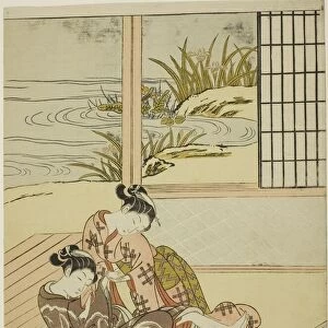 Two Women Strugging for a Fan, c. 1767 / 68. Creator: Suzuki Harunobu