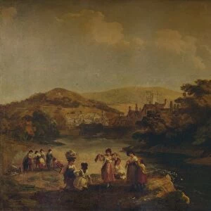 Women Washing Clothes in a Welsh Stream, 1790. Artist: Julius Caesar Ibbetson