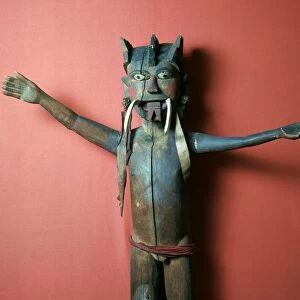 Wooden protective figure from the Nicobar Islands