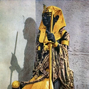 Wooden statue of Tutankhamun, Egypt, 1933-1934