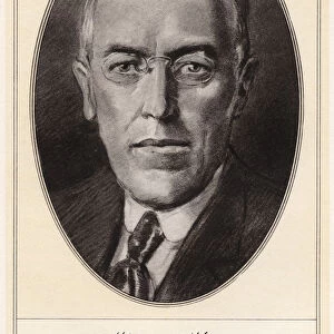 Woodrow Wilson, 28th President of the United States, (early 20th century). Artist: Gordon Ross