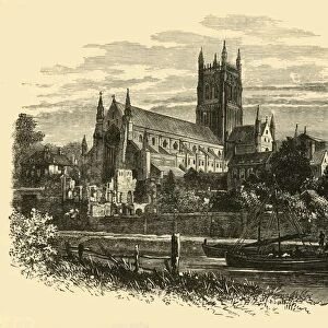 Worcester Cathedral, from the River, 1898. Creator: Unknown