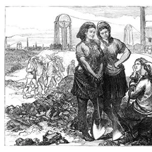 Work girls at the Wigan Collieries, late 19th century