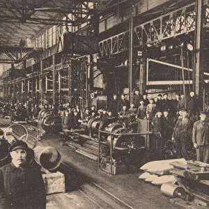 A workshop of the Putilov factory, c. 1914. Artist: Anonymous