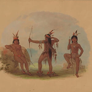 Three Woyaway Indians, 1854 / 1869. Creator: George Catlin