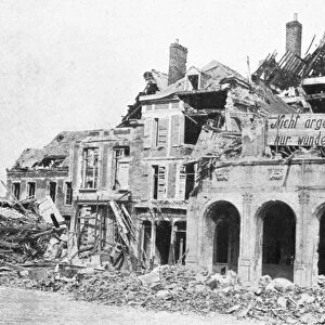 Wrecked building, Grande Place, Peronne, France, First World War, 1917, (c1920)