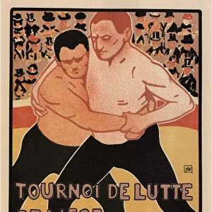 Wrestling tournament, Liege, 1899. Artist: Rassenfosse, Armand (1862-1934)