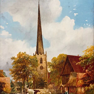 Yardley Church and School, 1900. Creator: E Watts
