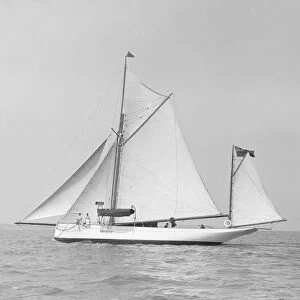 The yawl Imatra under sail, 1913. Creator: Kirk & Sons of Cowes