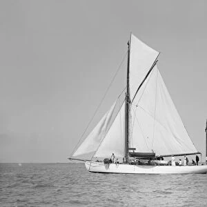 The yawl Suzanne under sail, 1911. Creator: Kirk & Sons of Cowes